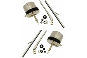 Pirate Mfg Universal 12V Stainless Windshield Wiper Motor Kit, Pair, Compatible with Chevy Street Rat Rod