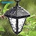 GIGALUMI 31.5 inch Solar Lights Outdoor, Hanging Solar Coach Lantern 2 Shepherd Hooks (2 Pack)