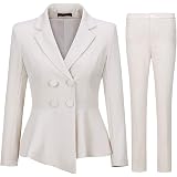 Amazon.com: Conjunto de chaqueta y pantalones para mujer de negocios con 1  botón : Ropa, Zapatos y Joyería