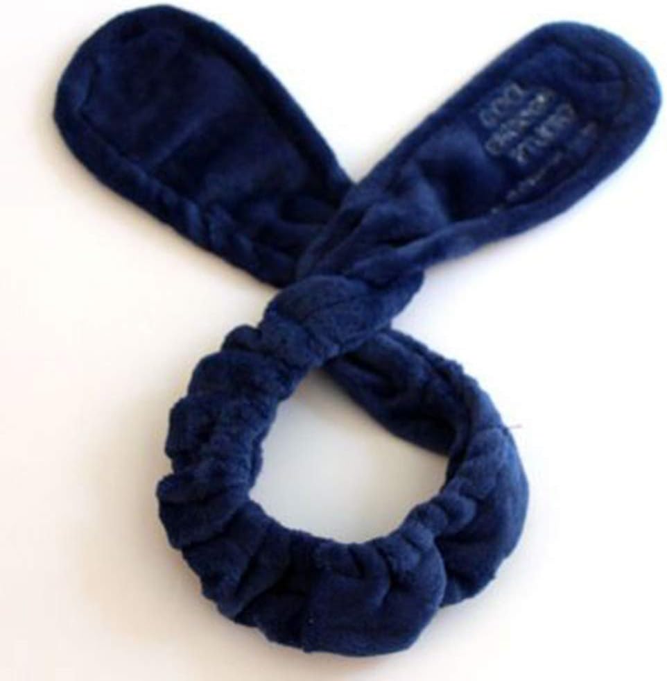 KAEHA dfd-0001-18 Coral Fleece Headband for Korean Hair with Rabbit Ears Tiara Washed, Tibetan Blue