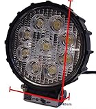 TTX LIGHTING - 27W 4inch LED Work Light for 4X4 UTV Jeep Tractor Truck fork lifter Boat (Pack of 1) (4