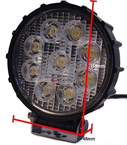TTX LIGHTING - 27W 4inch LED Work Light for 4X4 UTV Jeep Tractor Truck fork lifter Boat (Pack of 1) (4