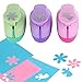 Paper Punch Hole Puncher - (3 Pack Retro Flower Angel Snowflake) - Personalized Paper Craft Punchers Shapes Set - for Scrapbook Engraving Kids Artwork - Greeting Card Making DIY Crafts