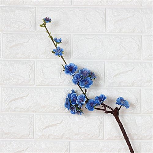 JIALE3536 Artificial Flowers Plum Flower Simulation Peach Tree Lamei Flowers Silk Flower Decoration Home Living Room Tv Cabinet Decoration Floral A Long 57Cm,Blue