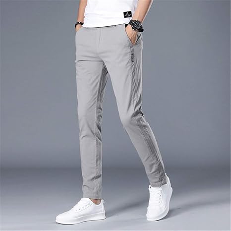Amazon Co Jp メンズパンツカジュアルメンズビジネス男性のズボンクラシックファッション呼吸pantofficeスーツパンツ C 28 ホーム キッチン