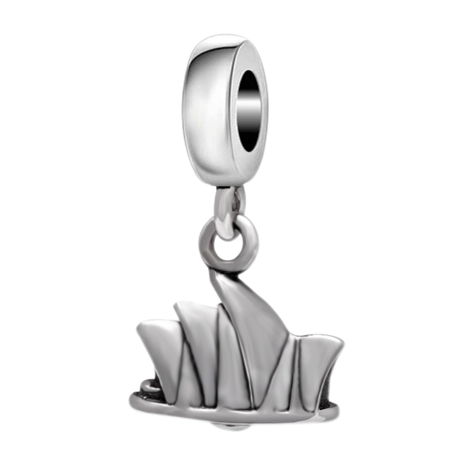 Sydney Opera House Charm 925 Sterlign Silver Famous Tower Bead Travel Pendant for Pandora Charm Bracelet (Sydney Opera House)
