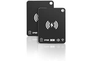 FVJ Air Tag (iOS Only) Wallet Tracker Works with Apple Find My, Rechargeable Smart Tag Key Finder Locator with Sound, Item Finders for Key, Wallet, Luggage, Backpack, Suitcases, Passport et