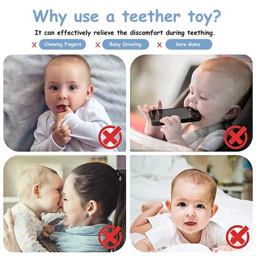 Baby Teether Toy, TV Remote Control Shape Teething Baby Toys for Infants, Baby Chew Remote Teether Toys for Babies 3-18 Months,BPA Free (Pink)