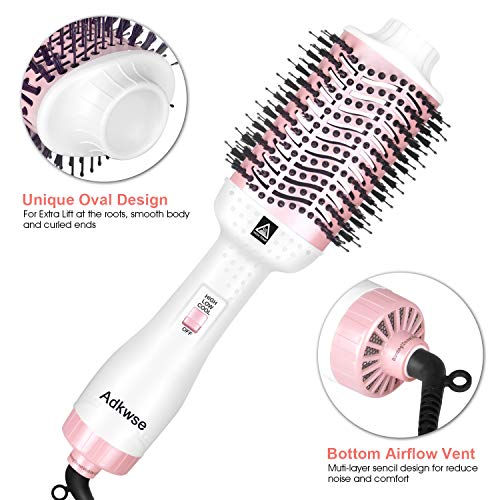 Adkwse Hair Dryer Brush, Hair Dryer & Volumizer Blow Brush,5 in 1