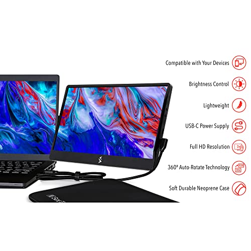 SideTrak Swivel 12.5" Patented Attachable Portable Monitor for Laptop