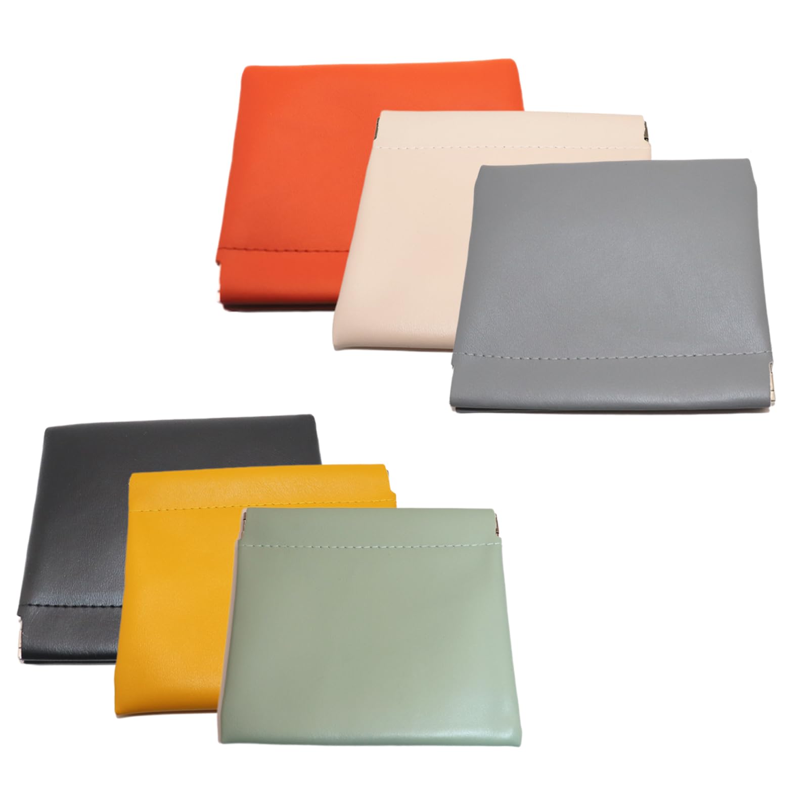 Small Makeup Bag for Handbag 6 Pack Small Cosmetic Bag for Purse Small Make Up Pouch Vegan Leather Portable Make Up Bags for Women with Zipper