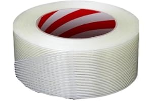 25Meters/roll Striped Fiber Tape Lithium Battery Pack Insulation Wrap Fiberglass Tape Transparent Single Side Adhesive Seal P