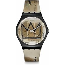 Swatch Unisex Quartz Casual Watch Ishtar by Jean-Michel Basquiat