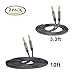 CSHope Audio Cable 3.5mm 2Pack Male to Male Nylon Braided Auxiliary Aux Stereo Cable (Black with Grey, 10ft + 3.3ft)