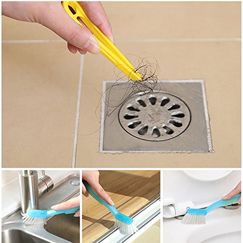 MXY Clean Brush Set Grout Cleaning Brush With Tweezers For Toilet Faucet Corner Tile Wall Crevice Kitchen Bathroom Sink Water Outlet Floor Drain Hair Window Frame Track