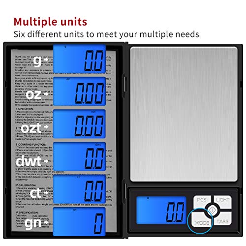 KUBEI Accurate Jewelry Scale Weigh Gram Scales Digital Multifunction