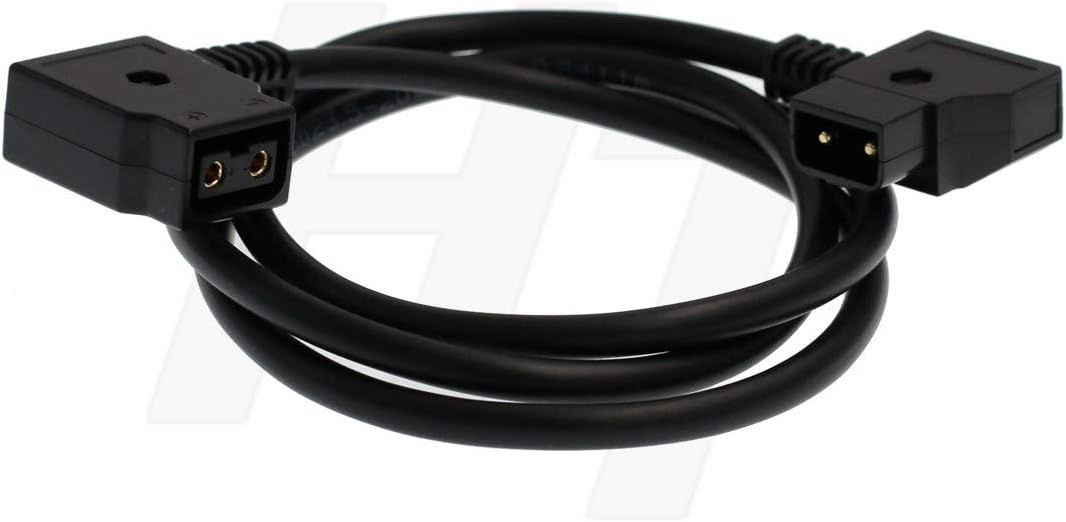 HangTon D-tap P-tap Male to Female Power Extension Cable for Anton Bauer V-mount Gold Mount Battery (1m)