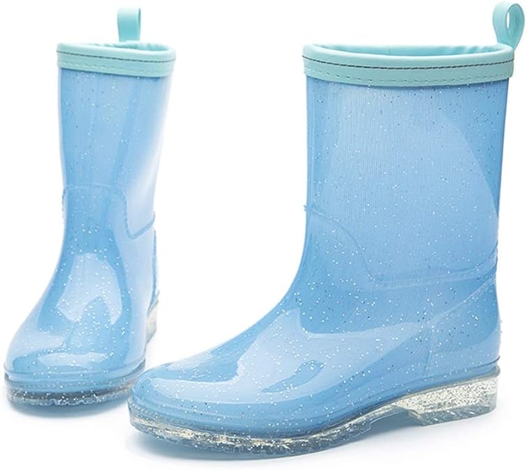 Children's Rain Boots Fashionable PVC Shiny Rain Boots Boys And Girls
