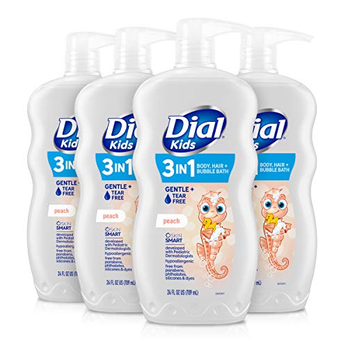 dial kids 2-in-1 body + hair wash, melocotón, 24 fl oz 