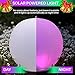 HAPIKAY Solar Floating Pool Lights - 14 Inch Inflatable and Waterproof LED Color Changing Light Orbs- Floats or Hang in Pool, Garden, Backyard, Patio, Party (1, English)