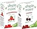Simple Mixes Natural Gelatin Variety Pack, 3 Each: Strawberry & Cherry, Healthy Snack, Dye-Free, No Gluten or Fat, Kosher, 6 Pack