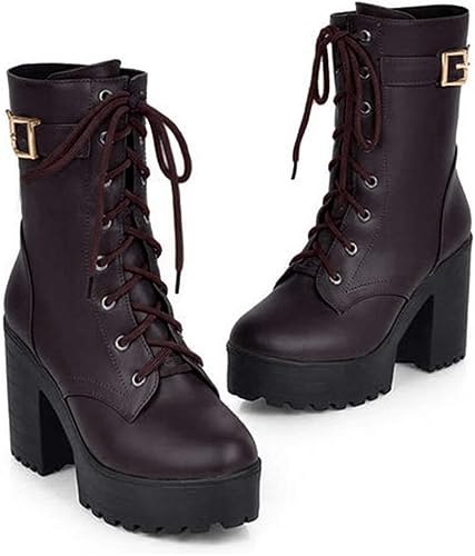 編み上げ 厚底 太ヒール ショートブーツ ブーツ ブーティ Amazon 編み上げ 厚底 太ヒール ショートブーツ ブーツ ブーティ Amazon