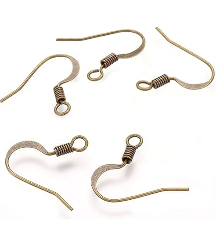Adabele 100pcs Strong Fish Earring Hooks Antique Bronze, 0.8mm/20 Gauge