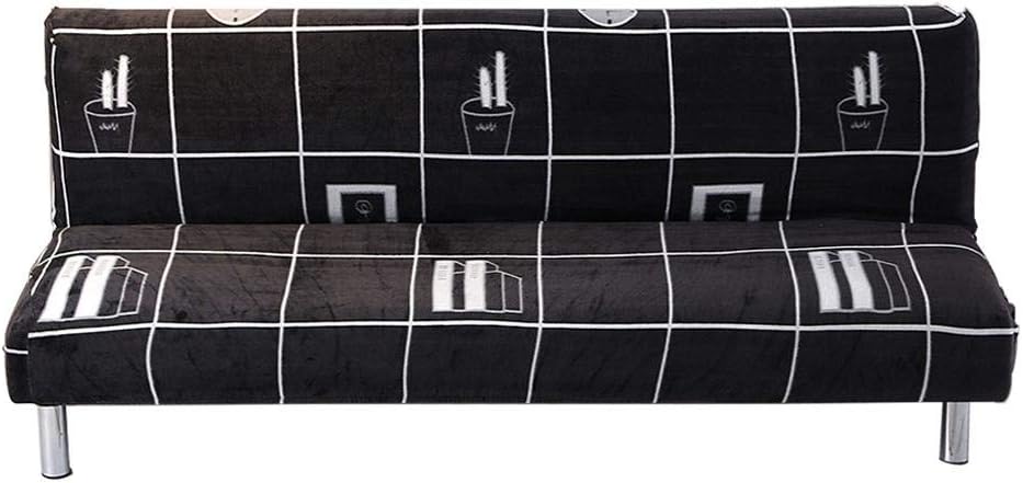 Armless Sofa Cover, 3 Seater Elastic Folding Couch Sofa, Stretch Sofa Bed Slipcover PengXiang Futon Sofa Cover, Slipcover Solid/Muti Color Sofa Bed Covers Full Folding Elastic Armless 80 x 50 inch, L