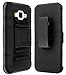 Prevail LTE Case, Galaxy Prevail LTE Holster case, SGM (TM) Hybrid Dual Layer Armor Defender Case With Kickstand + Belt Clip Holster For Samsung Galaxy Prevail LTE / Core Prime G360 Case (Black)