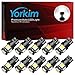 Yorkim 194 LED Bulbs Xenon White 6000k Super Bright Newest 5th Generation, T10 LED Bulbs, 168 LED Bulb, LED Bulbs for Car Interior Dome Map Door Courtesy License Plate Lights W5W 2825, Pack of 10 primary
