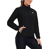 baleaf Women's Thermal Winter Cycling Jacket Windproof Water Resistant Softshell Cold Weather Running Gear Warm Black 2XL