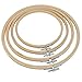 Pistha Embroidery Bamboo Circle – 4 PCS 4 Sizes Embroidery Cross Stitch Hoop Ring in Inner Diameter of 6”, 7”, 8”, 9.5”,Embroidery Starter Kit Hoops Cross Stitch Hoop Embroidery Circle Set