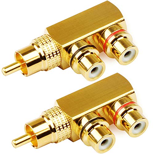 RCA Cables Electronics Cable Matters 2Pack Right Angle RCA Adapter 90