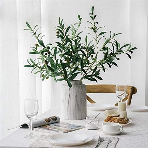 LamicAR1Pc Artificial Olive Branch with Fruits Fake Plant, Home,Decor Photography Props