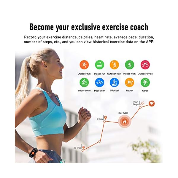 HONOR Band 6 Fitness Tracker Smart Watch, 1.47" Touch Screen 14 Days Battery Life Activity Tracker with SpO2 Heart Rate and Sleep Monitor Men's Smart Watch for Android IOS, Black