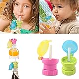 Pier 27 Water Bottle Twist Cover Cap with Straw Child Safe Drink Straw Sippy Cap Feeding for Kids Infant