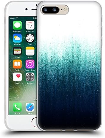 Official Caitlin Workman Teal Ombre Patterns Soft Gel Case for Apple iPhone 7 Plus