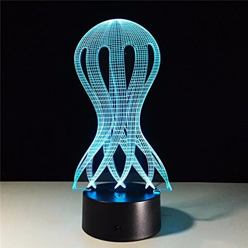 Jellyfish - 3D Optical Illusion LED Lamp 7 Color Hologram 3d LED lamp