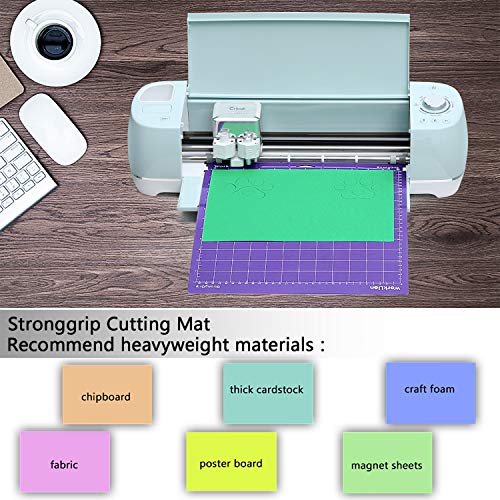WORKLION Cutting Mat 12x12 for Cricut (5 Mats, 2 StandardGrip/ 1