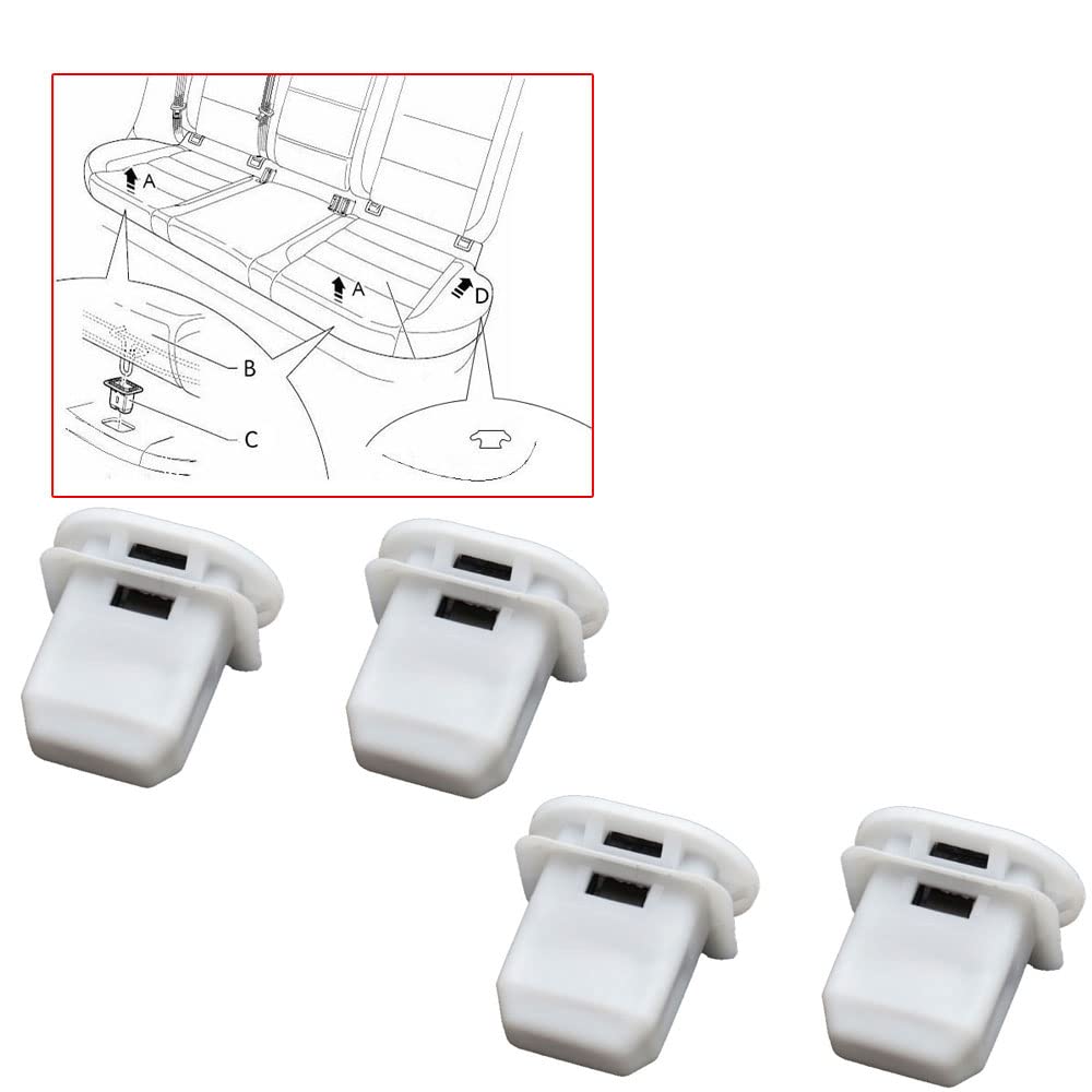 Photo 1 of YehVeh 4 Pack Rear Seat Card Buckle Clamp Cushion Clips Universal Vehicle Back Seats Fixed Clasp Car Auto Cushion Pad Fastener for Audi A3 A4 A6 Q3 Q5 Volkswagen Buick Chevrolet Toyota