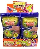 Strawberry and Lemon Flavored Light Up Lightning Bug Gummy Candy with Tongs, Case of 12