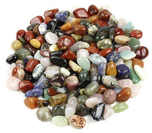 Dancing Bear 11 Pounds Tumbled Polished Natural Gem Stones + Educational Color ID Sheet & 24 Page Rock & Mineral Book. Average Stone Size ¾ inch. Choose 1, 2, 5, 11 or 22 Pounds Brand - Thumbnail 2