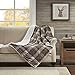 Woolrich Oversized Reversible Throw Blankets Premium Diamond Quilting, Cabin Lifestyle, Soft, Cozy Spun with Sherpa Reverse Cover for Couch, Bed and Office, 50x70, Lumberjack Brown