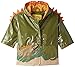 Kidorable Green Dinosaur PU All-Weather Raincoat for Boys With Fun Dino Spikes and Volcano