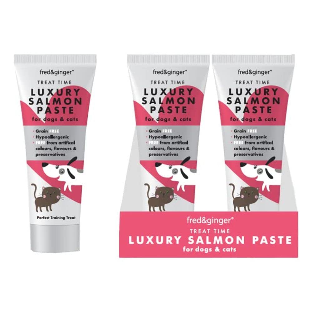 Fred & Ginger Luxury Salmon Paste For Cats and Dogs 12x75gm