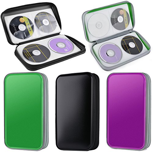 CD Case, COOFIT 80 Capacity DVD Storage DVD Case VCD Wallets Storage