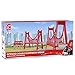 Hape Wooden Railway Extended Double Suspension Bridge Train Set