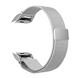 for Gear S2 Watch Band [Small], Fintie [Magnet Lock] Milanese Loop Adjustable Stainless Steel Replacement Strap Bands for Samsung Gear S2 SM-R720 / SM-R730 Smart Watch - Silver