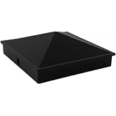 Nuvo Iron Pyramid Post Cap, 4.5-in x 4.5-in, Black