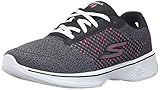 Skechers Performance Women's Go Walk 4 Exceed Walking Shoe, Black/Hot Pink, 7.5 M US